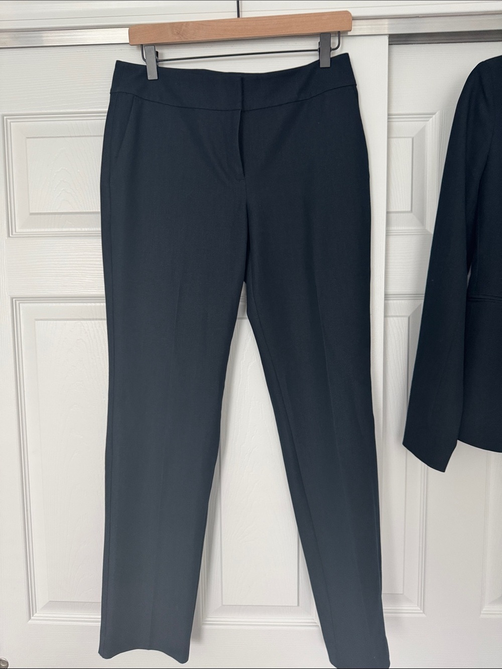 Ann Taylor Factory Navy Straight-Leg Dress Pants